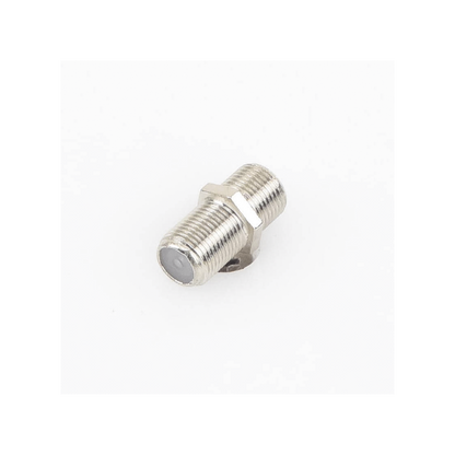 Adaptador Barril para 75 Ohm, de Conector F Hembra a F Hembra, Níquel/ Estaño/ Polietileno.