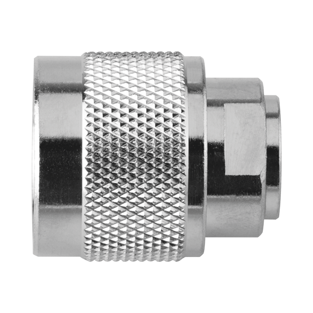 Conector N Macho, Soldable Directo en Cable Semi-Rígido de 0.085", Cables el Grupo SR1, Níquel/ Oro/ Teflón.â€‹