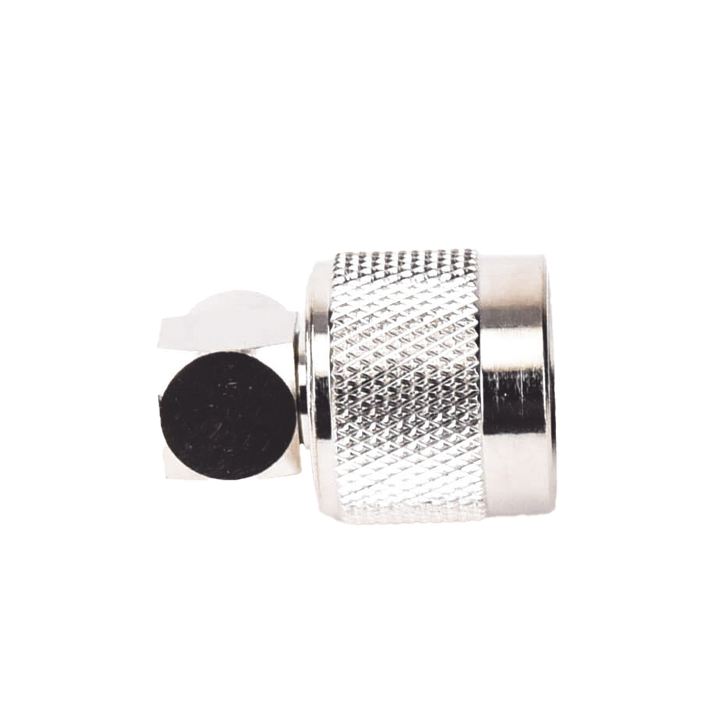 Conector N Macho en A/R de Anillo Plegable para Cables LP-195, LP-142, RG-58/U, RG-142/U, Niquel/ Oro/ Teflón.
