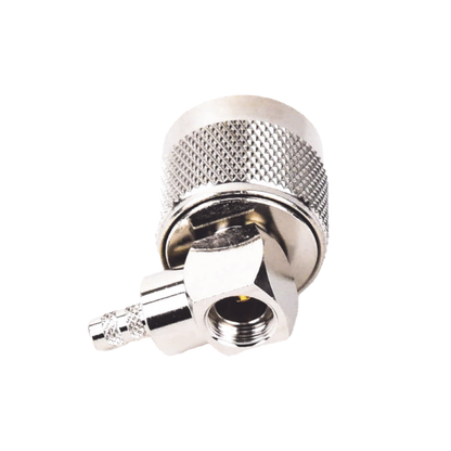 Conector N Macho en A/R de Anillo Plegable para Cables LP-195, LP-142, RG-58/U, RG-142/U, Niquel/ Oro/ Teflón.