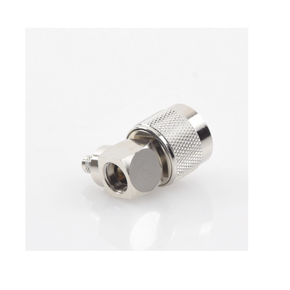 Conector N Macho en A/R de Anillo Plegable para Cables RG-8/X, LMR-240, Níquel/ Oro/ Teflón.
