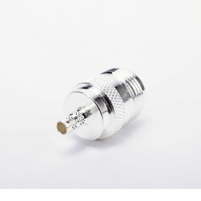 Conector N Hembra de Anillo Plegable para Cables RG-58/U, Níquel/ Oro/ Teflón.