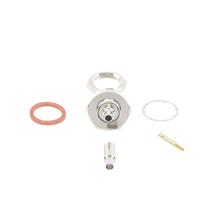 Conector TNC Hembra de montaje en Chasis tipo D Plano y anillo plegable para RG-174/U, 8216.