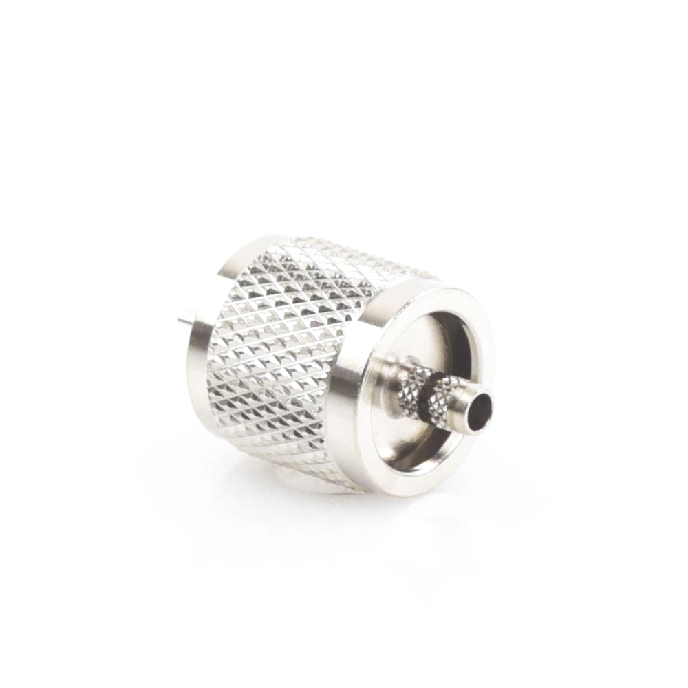 Conector UHF Macho (PL-259) de Anillo Plegable para Ensamblar en Cables RG-58/U, RG-142/U.