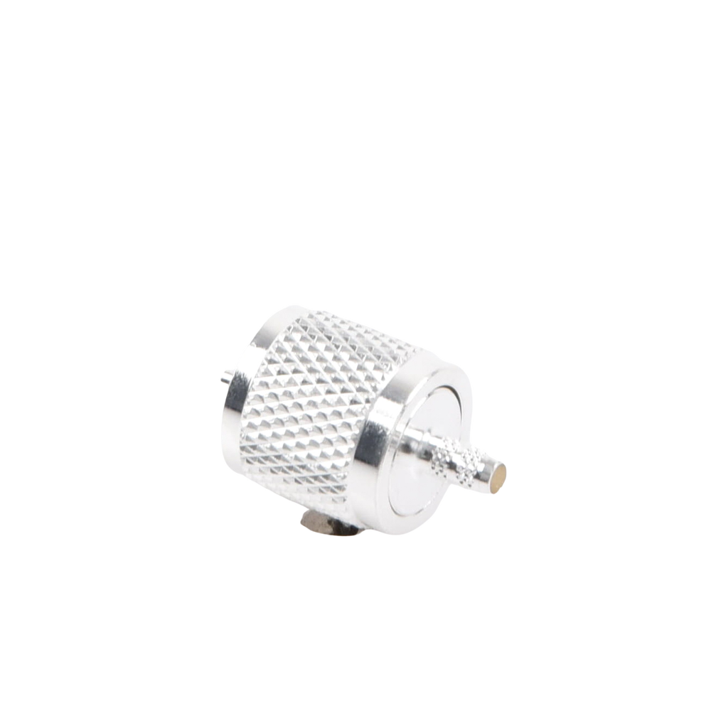 Conector UHF Macho (PL-259) de anillo plegable para cables RG-58/U, RG-142/U.