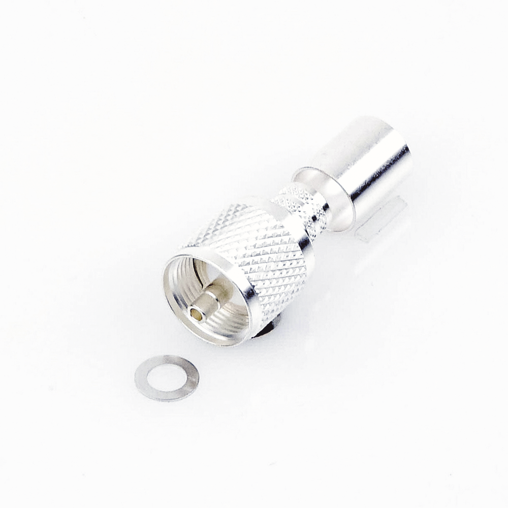 Conector UHF macho (PL-259) de anillo plegable para RG-8, BELDEN 8237, RG-213/U, 8267.