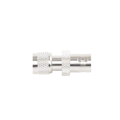 Adaptador en Línea, de Conector Mini UHF Macho a BNC Hembra, Níquel/ Oro/ Teflón.