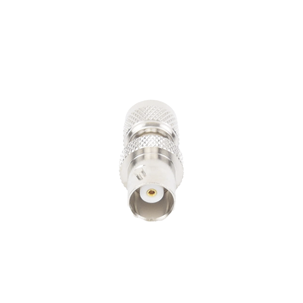 Adaptador en Línea, de Conector Mini UHF Macho a BNC Hembra, Níquel/ Oro/ Teflón.