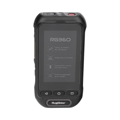 RugGear Radio PoC LTE, IP68 Resistente al Agua, Pantalla Táctil 3", Compatible con NXRadio y TASSTA