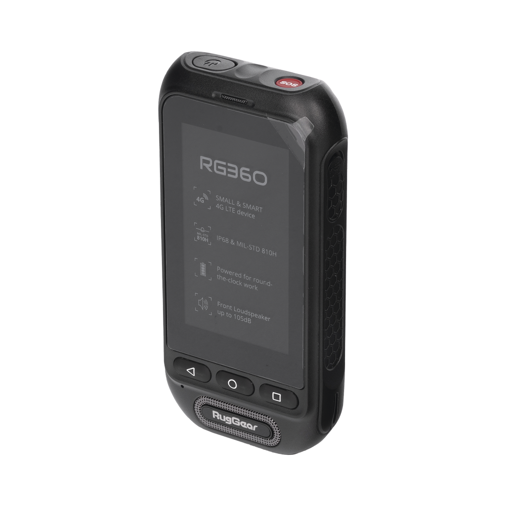 RugGear Radio PoC LTE, IP68 Resistente al Agua, Pantalla Táctil 3", Compatible con NXRadio y TASSTA