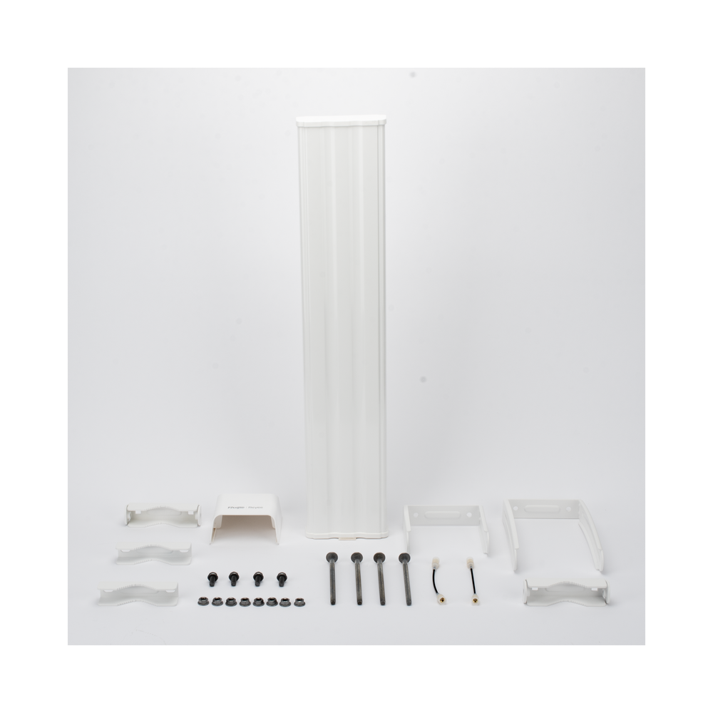 Antena Sectorial de 90° AirMetro con 20 dBi en Banda 5Ghz (5150-5850 Mhz) Slant 45° Compatibilidad Multi-Marca para enlaces Multipunto, Conectores SMA Hembra Inverso.