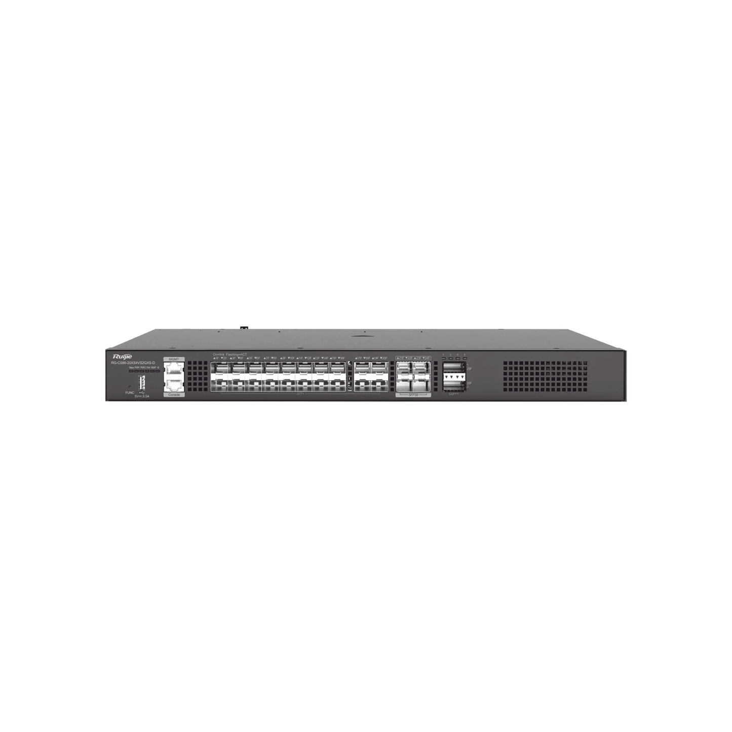 Switch Core Distribuidor para Fibra con 20 Puertos SFP+ (10G), 4 Puertos SFP28 (25G) y 2 Puertos QSFP+ (40G) (No Incluye Fuentes de Poder)