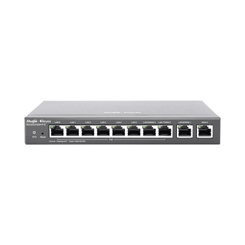 Router Balanceador con Función SD-WAN, PoE+ hasta 110 Watts, Hasta 4 Servicios de Internet y hasta 350 clientes con desempeño de 1.5 Gbps