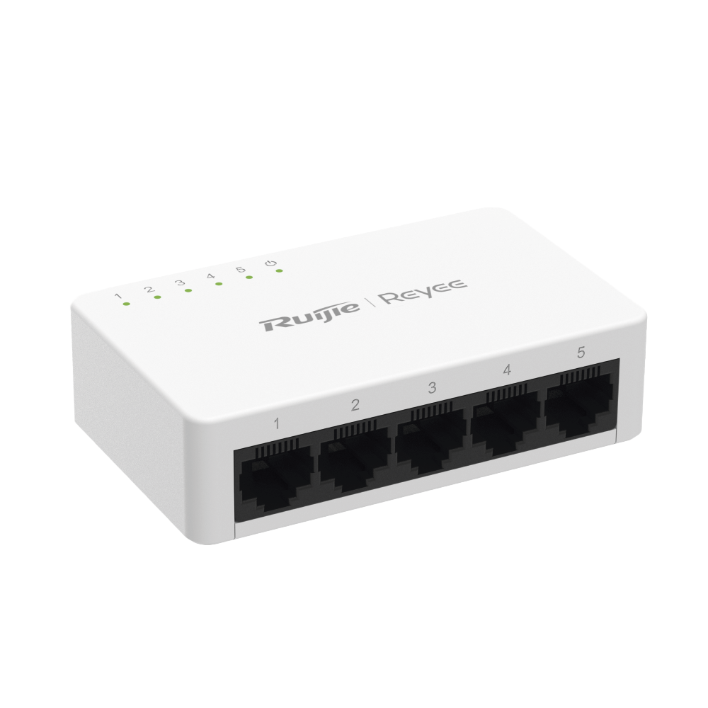 Switch no administrable, Visible en la Topología de la Nube, 5 puertos 10/100 Mbps