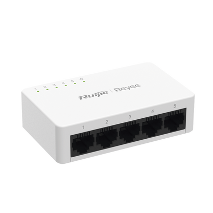 Switch no administrable, Visible en la Topología de la Nube, 5 puertos 10/100 Mbps