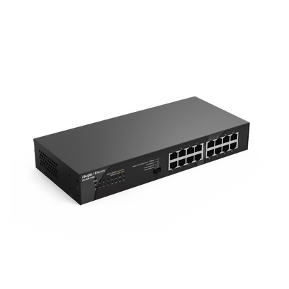 Switch no administrable, Visible en la Topología en la Nube, con 16 puertos Gigabit