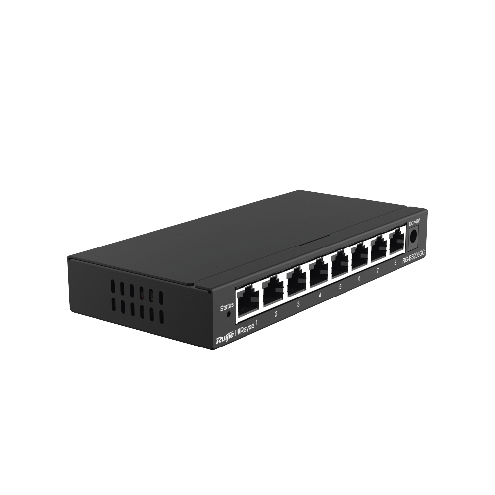 Switch Administrable con 8 puertos Gigabit, gestión gratuita desde la nube