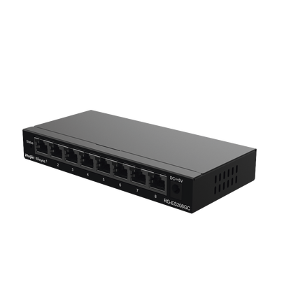 Switch Administrable con 8 puertos Gigabit, gestión gratuita desde la nube