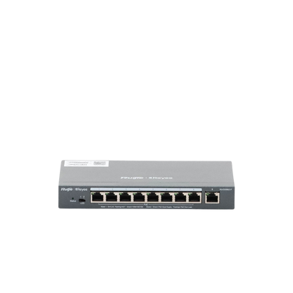 Switch Administrable 8 Puertos PoE+ 802.3af/at Gigabit, gestión gratuita desde la nube, 120w