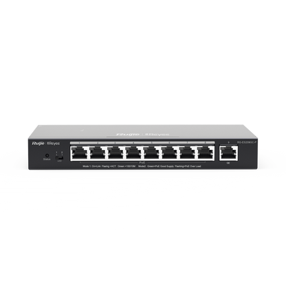 Switch Administrable 8 Puertos PoE+ 802.3af/at Gigabit, gestión gratuita desde la nube, 120w
