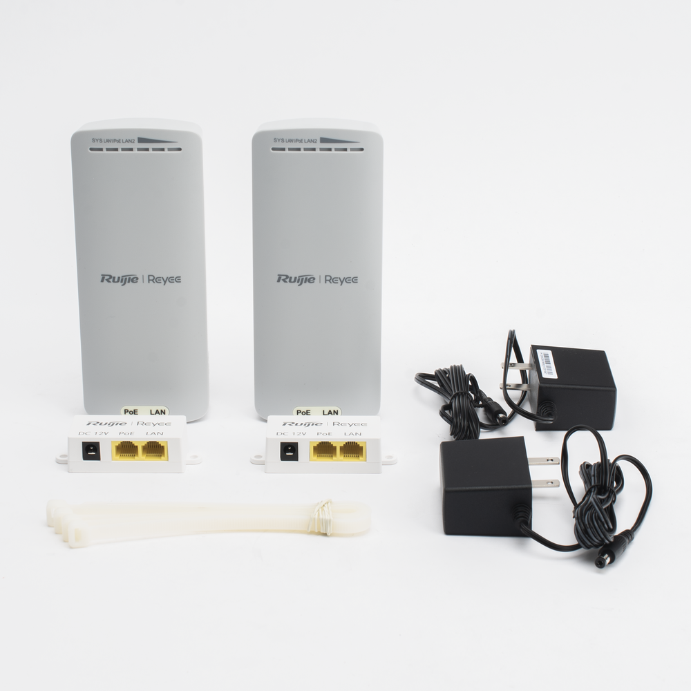Kit Enlace Inalámbrico Recomendado para Elevadores, hasta 500m o 125 pisos, Preconfigurado, Ajuste Automático, Hasta 300 Mbps, Doble Puerto LAN