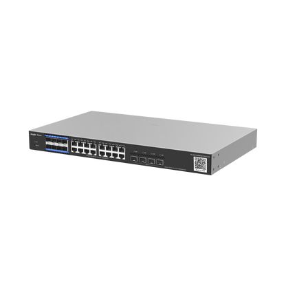 e-Lighten OLT / Switch Hibrido, Capa 3 con 8 Puertos PON 1G, 16  Puertos Ethernet 1G y 4 Puertos SFP+ 10G, perfecto para migrar a Soluciones de Fibra PON hasta 256 ONUs