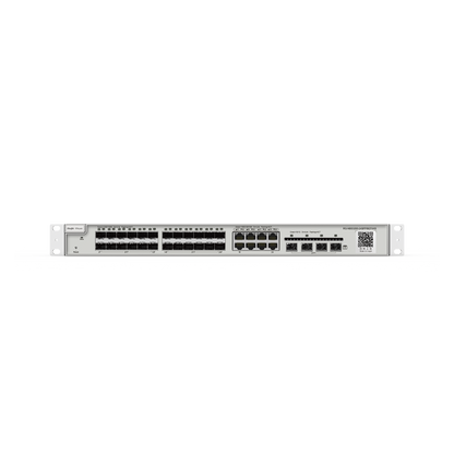 Switch administrable Capa 2+ Plus, 24 puertos SFP con 8 puertos Ethernet Gigabit y 4 SFP+ gestión en la nube
