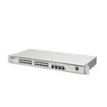 Switch Administrable Capa 3 con 24 puertos Gigabit + 4 SFP+ para fibra 10Gb, gestión gratuita desde la nube