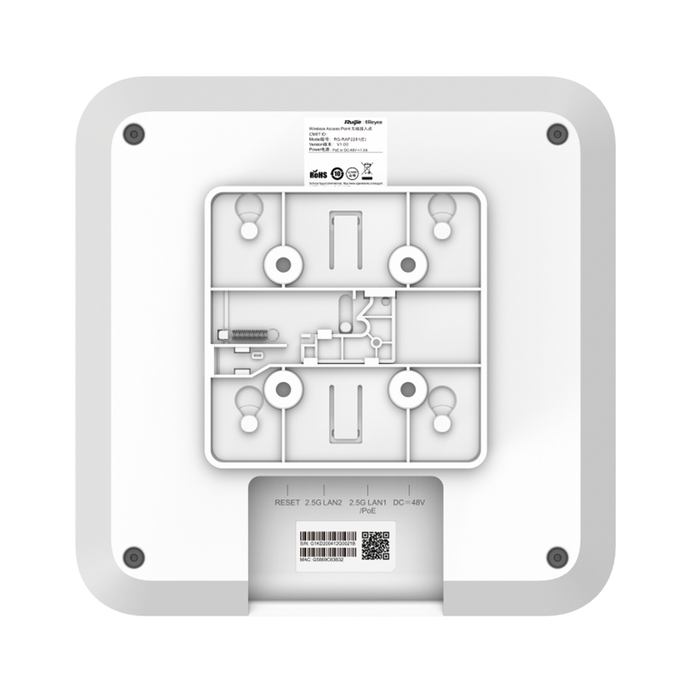 Punto de Acceso Mesh Wi-Fi 6 con doble puerto multi-gigabit 2.5G Interior en Techo hasta 5.9 Gbps, doble banda 802.11 AX6000 MU-MIMO 4x4