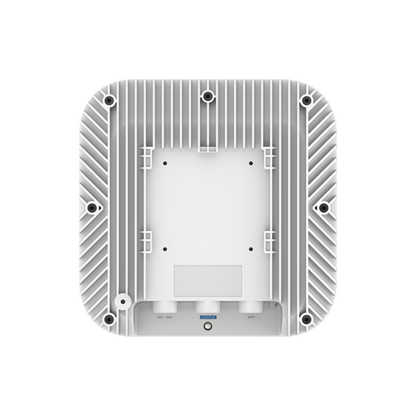 Punto de Acceso Mesh Wi-Fi 6 Industrial para Exterior Omnidireccional 5.95Gbps, MU-MIMO 4x4, 360°, Filtros Anti Interferencia y Auto Optimización con IA, puerto eth 2.5G y SFP