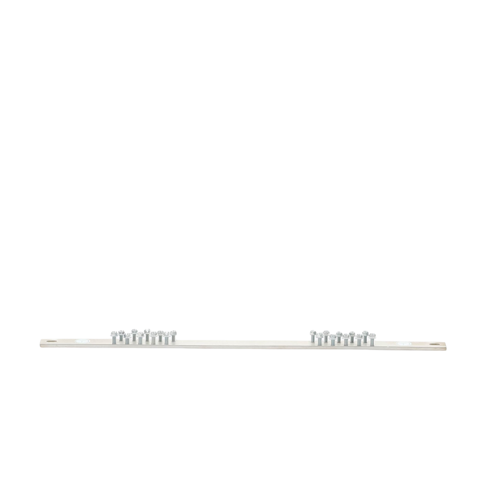 Barra de Conexión a Tierra, Para Rack de 19", Con 20 Orificios Para Conexión Rápida de Equipos, Incluye 20 Tornillos # 12-24 x 1/2" Instalados
