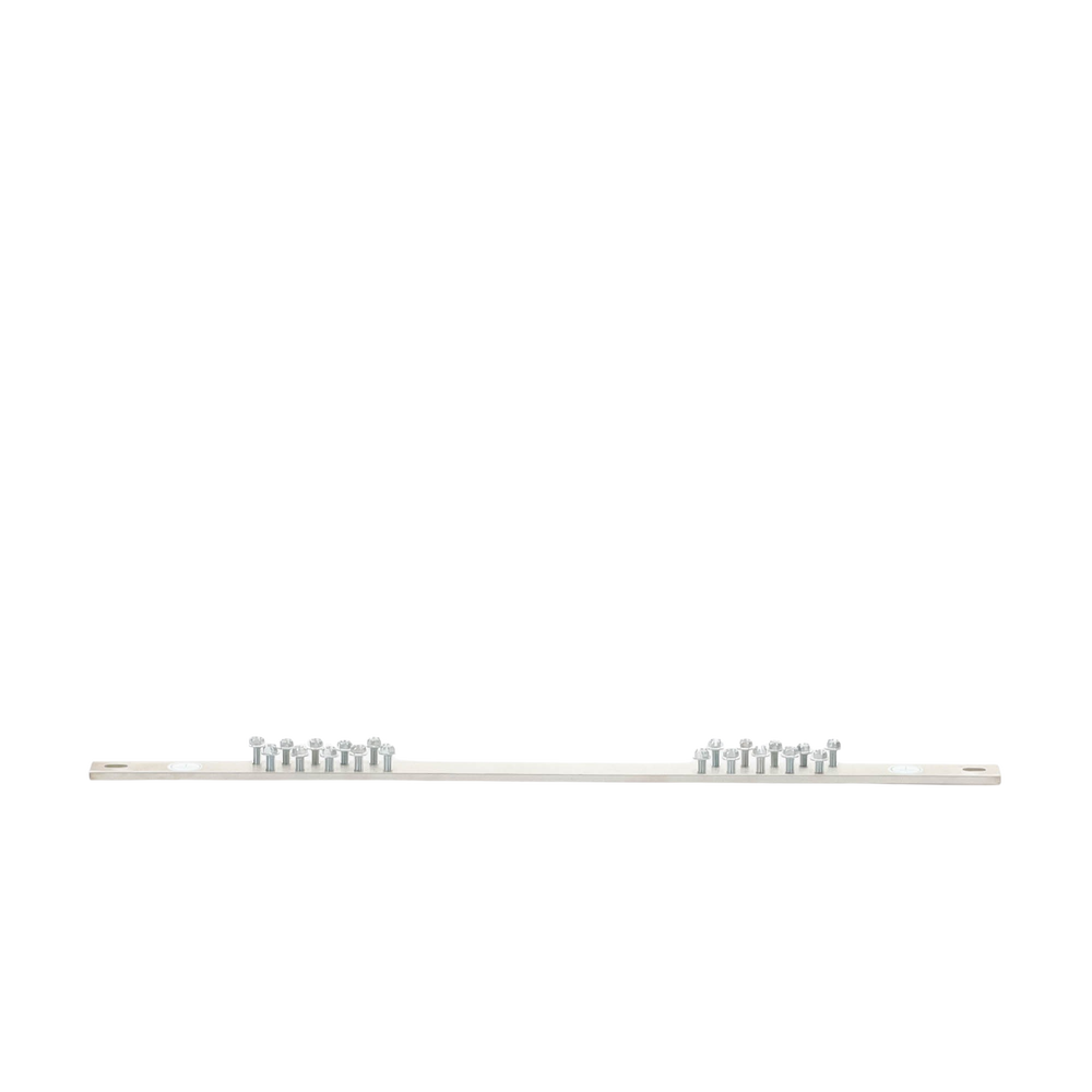 Barra de Conexión a Tierra, Para Rack de 19", Con 20 Orificios Para Conexión Rápida de Equipos, Incluye 20 Tornillos # 12-24 x 1/2" Instalados