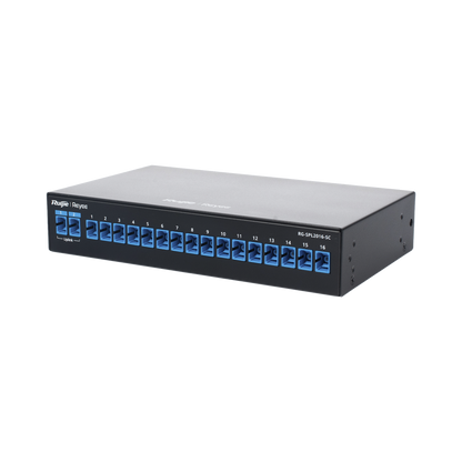 e-Lighten Splitter Pasivo 2/16, Puertos PON SC/UPC, Frecuencias soportadas de 1260nm a 1650nm con hasta 500 mW de Potencia de Entrada