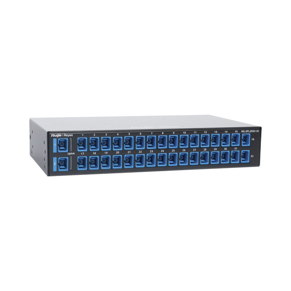 e-Lighten Splitter Pasivo 2/32, Puertos PON SC/UPC, Frecuencias soportadas de 1260nm a 1650nm con hasta 500 mW de Potencia de Entrada