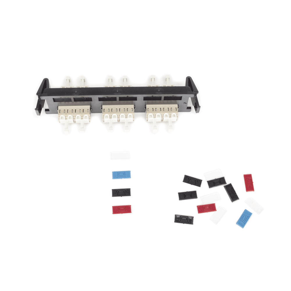 Placa Acopladora de Fibra �ptica Quick-Pack, Con 3 Conectores LC Quad (12 Fibras), Para Fibra Multimodo, Beige
