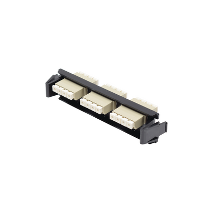 Placa Acopladora de Fibra �ptica Quick-Pack, Con 3 Conectores LC Quad (12 Fibras), Para Fibra Multimodo, Beige