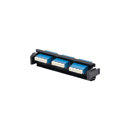Placa Acopladora de Fibra �ptica Quick-Pack, Con 6 Conectores LC/UPC Duplex (12 Fibras), Para Fibra Monomodo, Azul