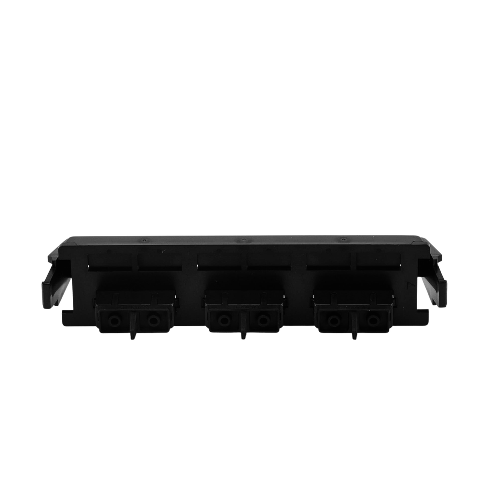Placa Acopladora de Fibra �ptica Quick-Pack, Con 3 Conectores SC Duplex (6 Fibras), Negro