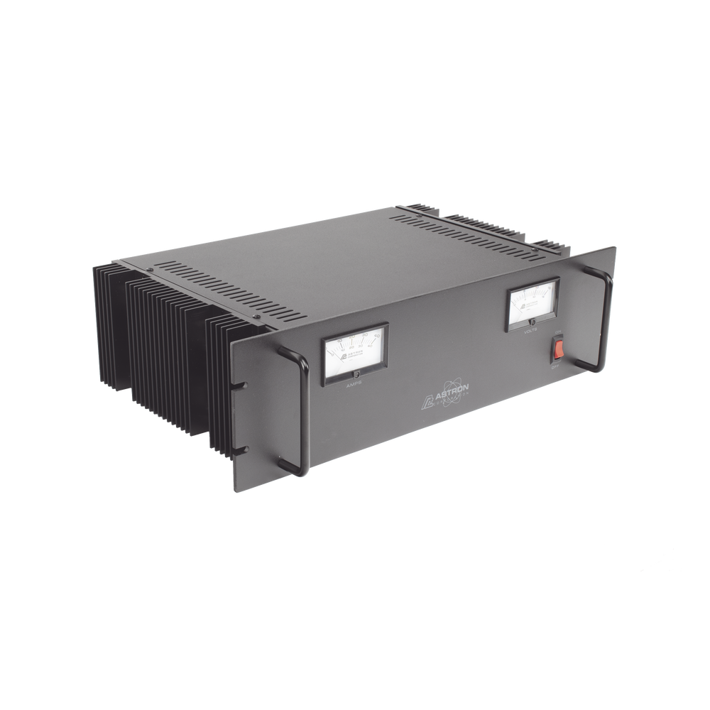 Fuente de poder  13.8Vcc, 35A, lineal regulada con circuito cargador de baterías, para instalación en rack