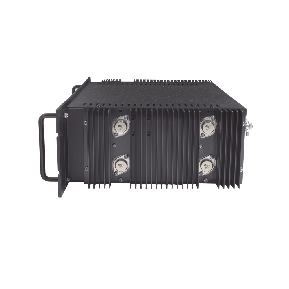 Fuente de poder 13.8Vcc, 50A, lineal regulada con circuito cargador de baterías, medidores, para instalación en rack