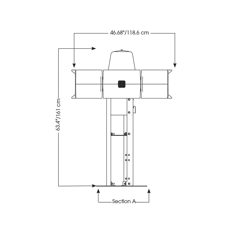 Placa de montaje para techo en Sirena ECLIPSE8