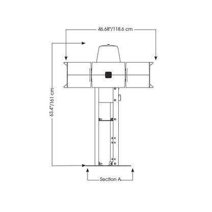 Placa de montaje para techo en Sirena ECLIPSE8