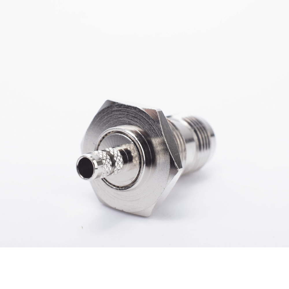 Conector TNC Hembra Inverso para Chasis de Anillo Plegable para Cable RG-58/U.