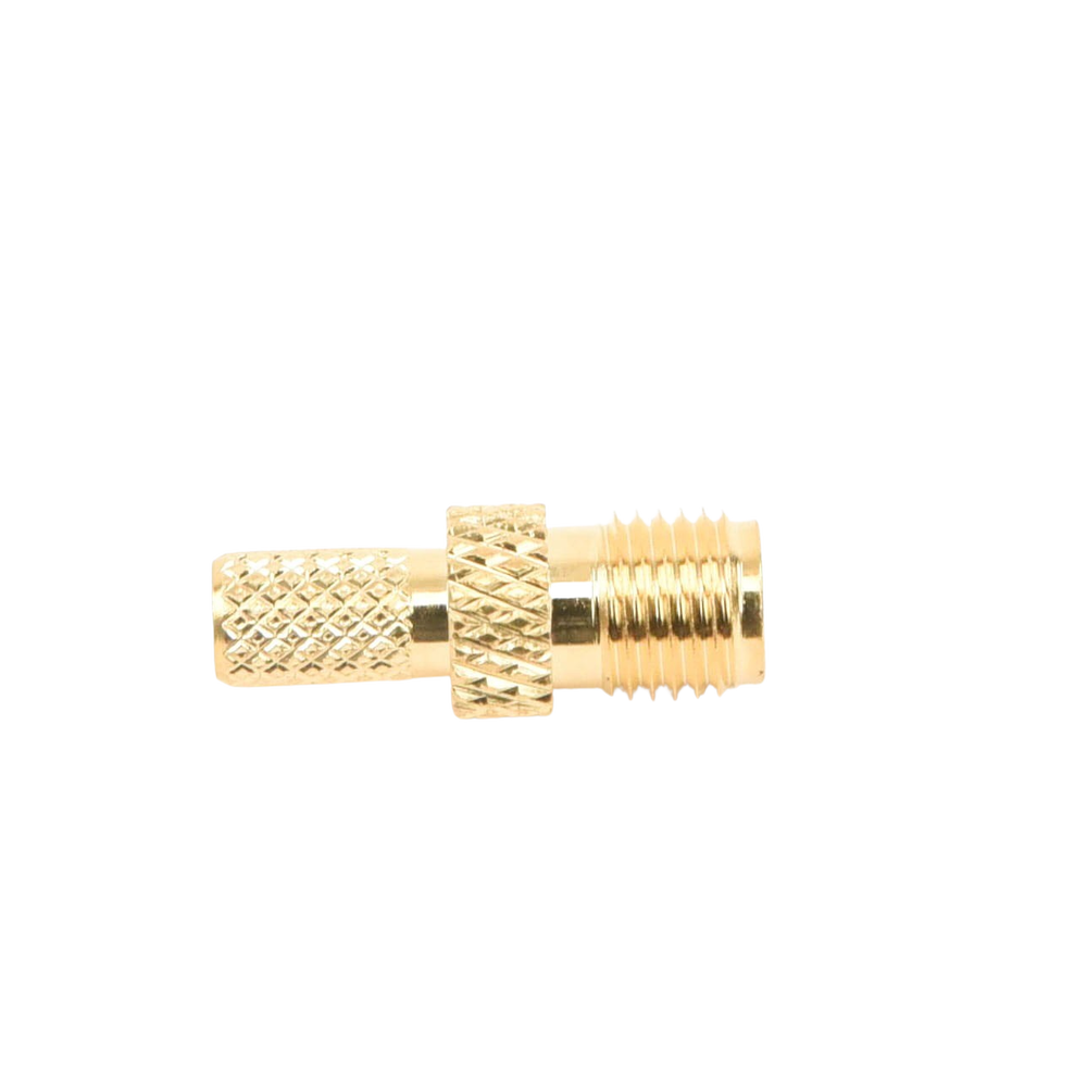 Conector SMA hembra inverso de anillo plegable para cable RG-58/U, Oro/ Oro Teflón.