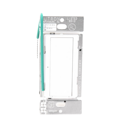 (RadioRA2) Switch on/off  RRD-8S-DV-WH de doble voltaje, un solo polo 120V/, 8A/, 1/10HP 3A en motores, apaga y enciende iluminación ó motor, NO requiere cable neutro.