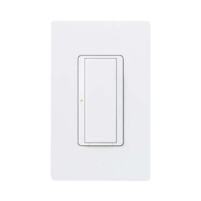 (RadioRA2) Switch on/off  RRD-8S-DV-WH de doble voltaje, un solo polo 120V/, 8A/, 1/10HP 3A en motores, apaga y enciende iluminación ó motor, NO requiere cable neutro.
