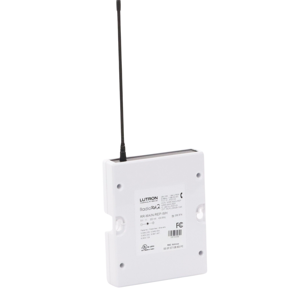 Controlador HUB principal para RadioRa2 LUTRON, soporta 100 dispositivos, 4 repetidores, programacion vía software PC. Alcance total del sistema 2 HUB 8 rep
