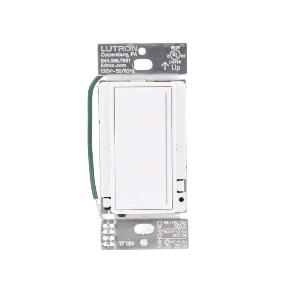 (RadioRa3) Atenuador táctil Sunnata Dimmer PRO color blanco, snow satin, cable neutro / soporta 250W LED