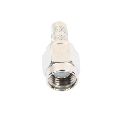 Conector SMA Macho de anillo plegable para cable RG-58/U, Niquel / Oro / Teflón.