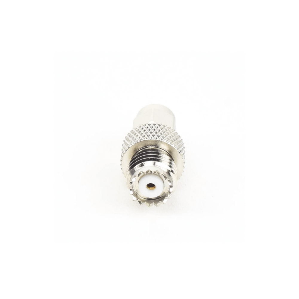 Adaptador en Línea, de Conector SMA Macho a Mini-UHF Hembra, Níquel/ Oro/ Teflón.Au/Teflón.
